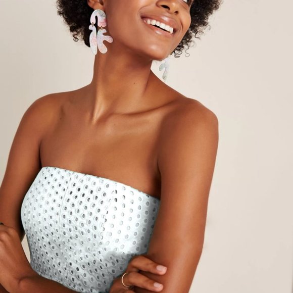 Anthropologie Esther Eyelet Midi Dress - Picture 4 of 9